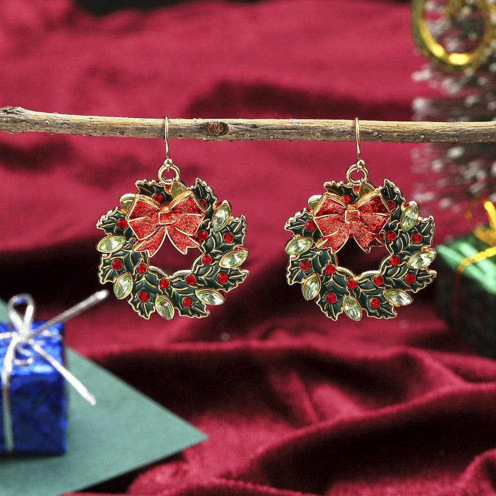 Christmas Wreath Earrings