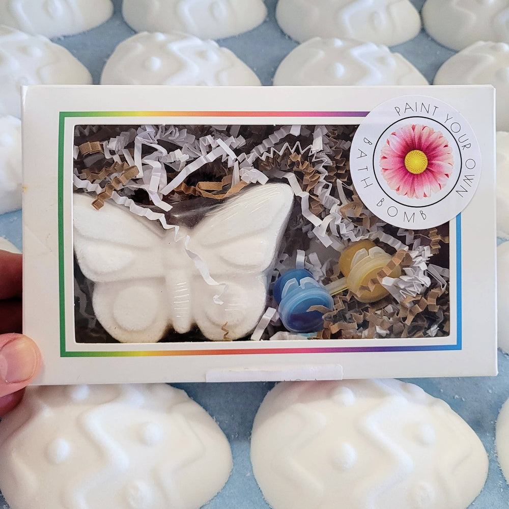 PYO BATH BOMBS ( Paint Your Own ): Butterfly