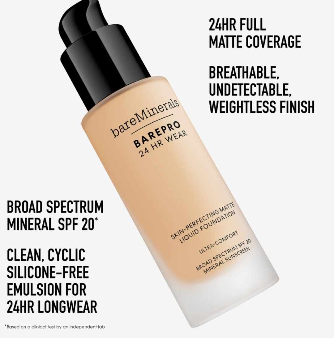 BAREPRO® 24HR WEAR SKIN-PERFECTING MATTE LIQUID FOUNDATION MINERAL SPF 20