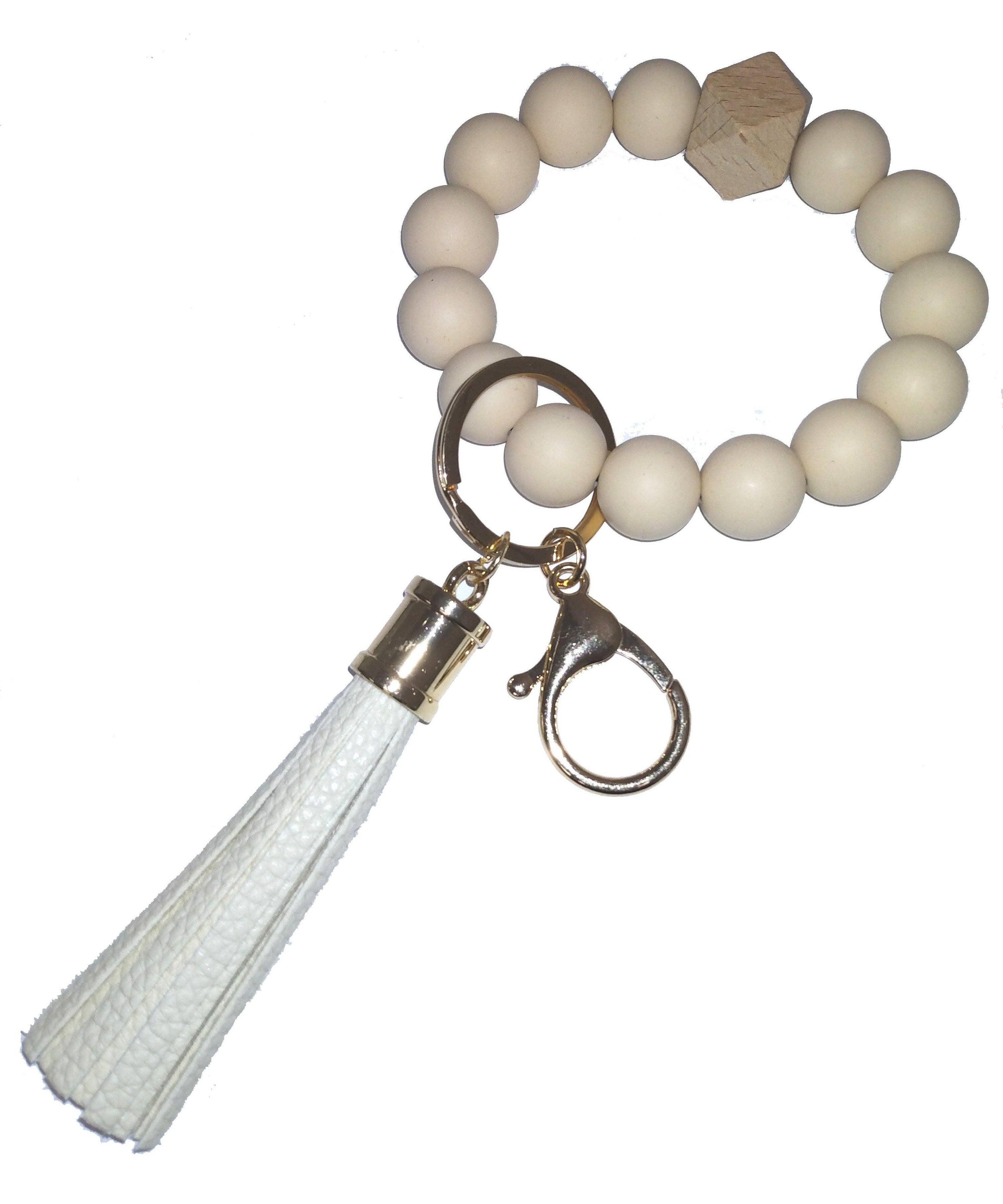 Stretchy Silicone Wristlet Key Fob Bracelet