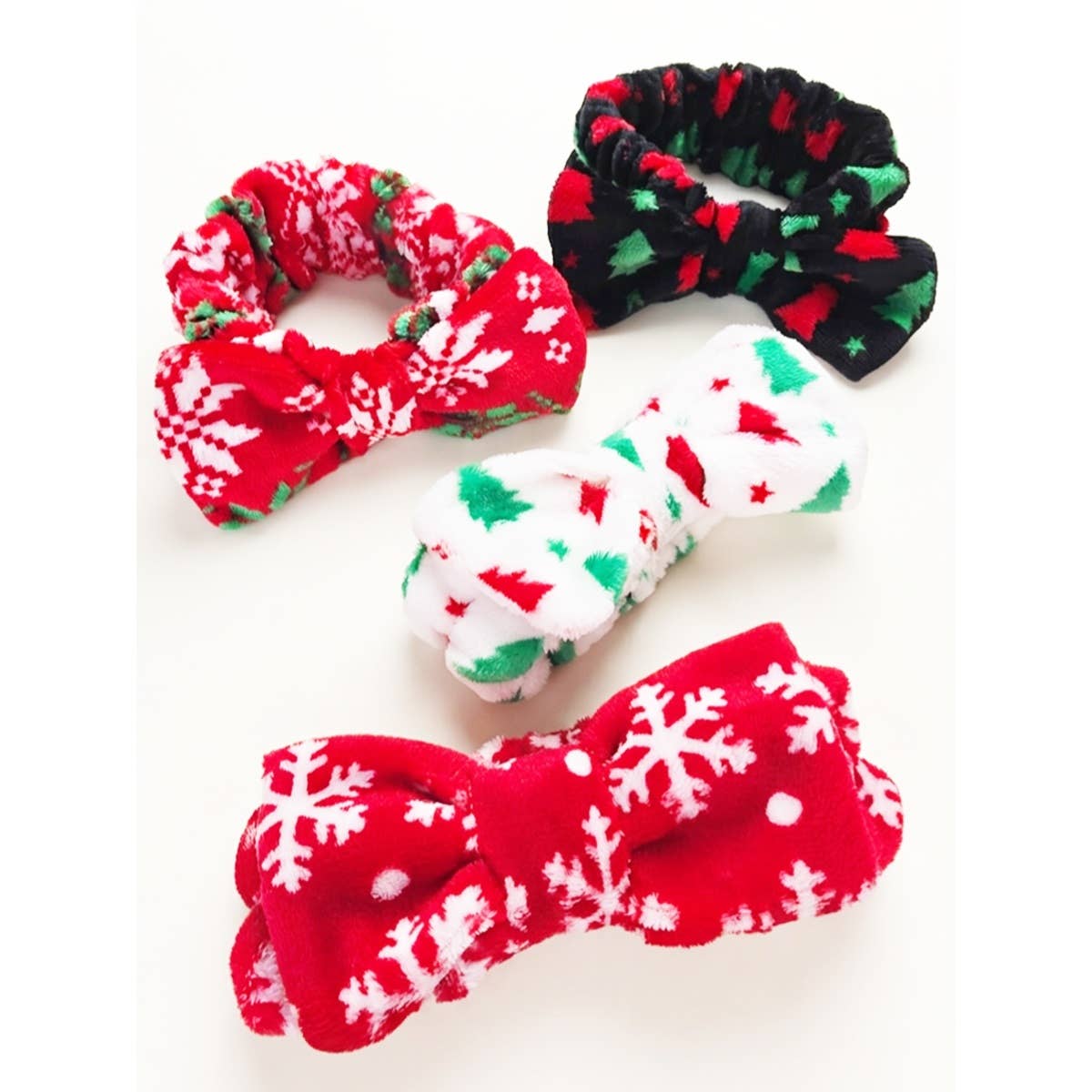 Christmas Pattern Beauty Spa Bow Headband