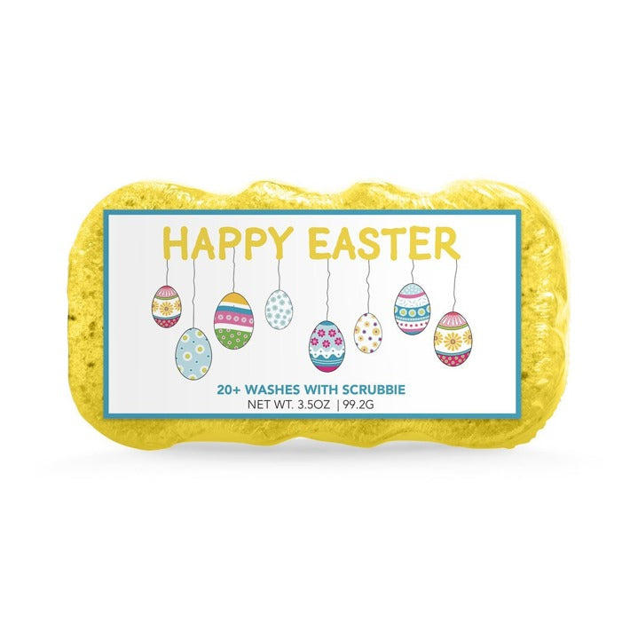 Caren Happy Easter EGGS Yellow Shower Sponge
