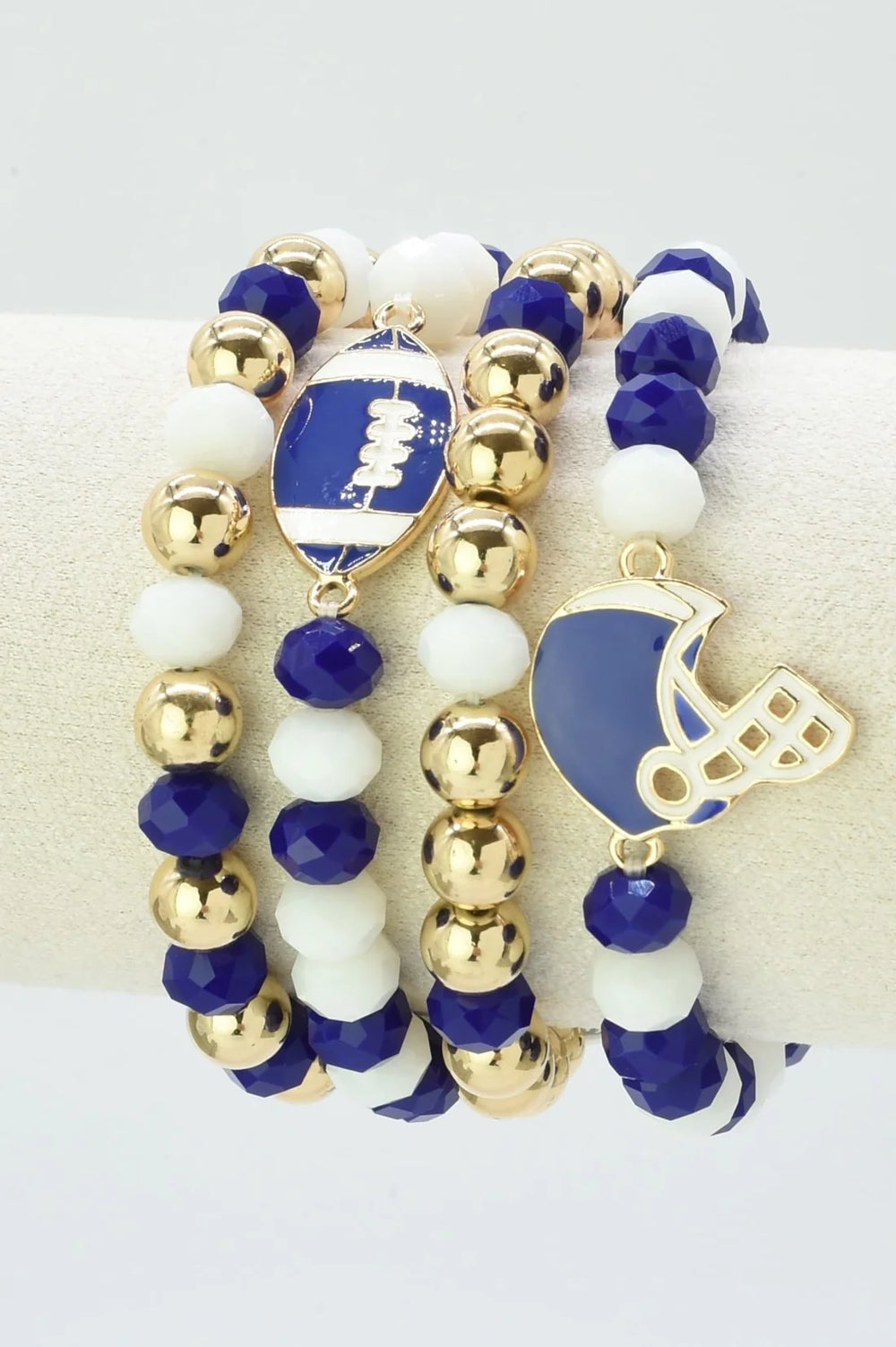 Game Day Football Helmet Charm Bracelet