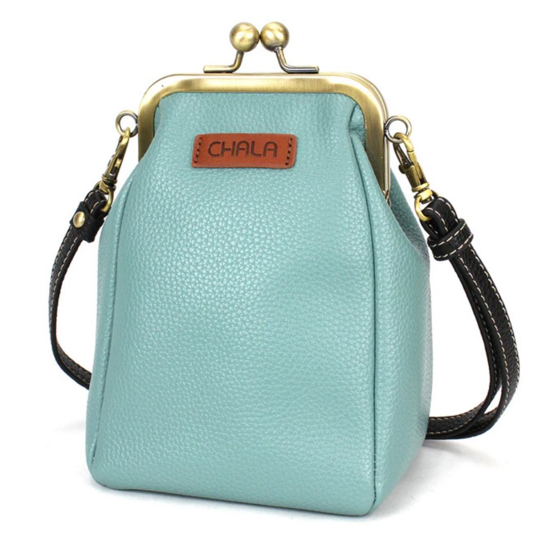 Chala Kisslock Cellphone Crossbody - Black Cat