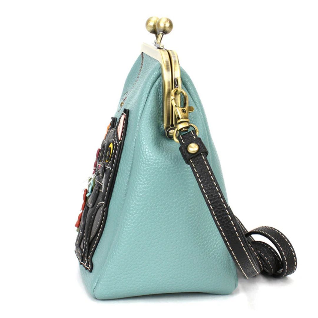 Chala Kisslock Cellphone Crossbody - Black Cat