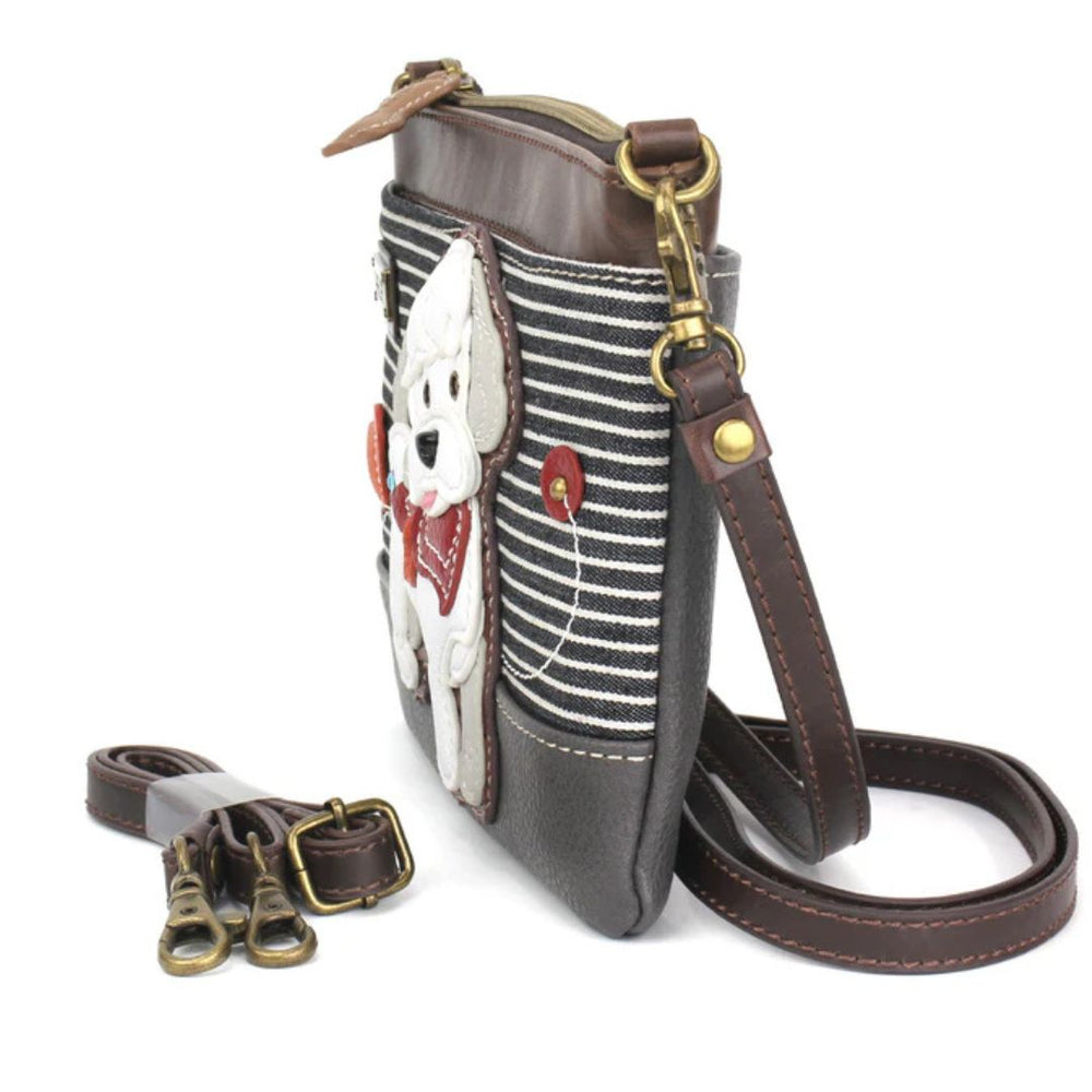 CHALA MINI CROSSBODY POODLE A - black stripe