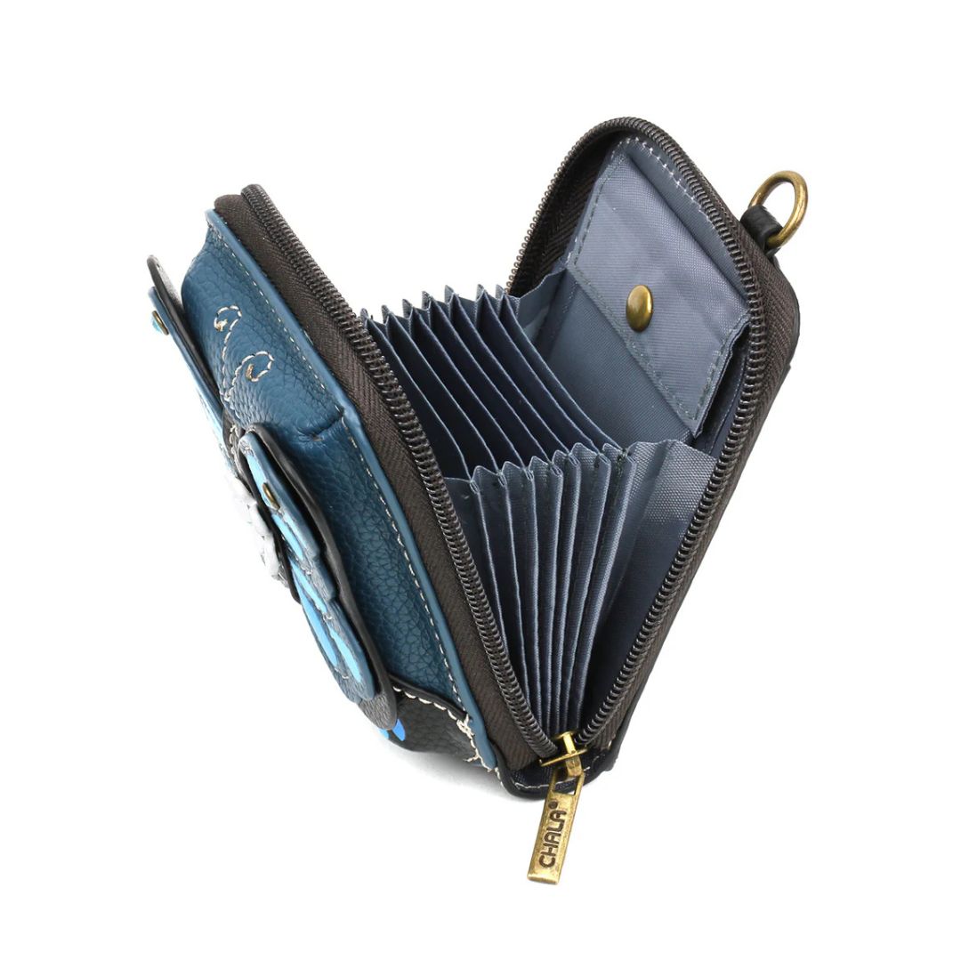 Cute-C - Credit Card Holder / Wallet Wristlet – Blue Butterfly