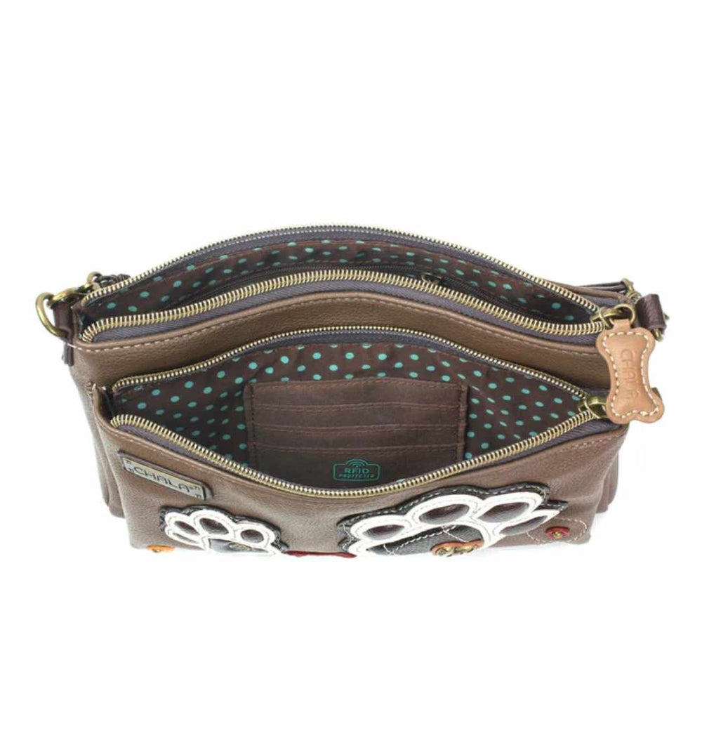 CHALA DELUXE CROSSBODY PAWPRINT