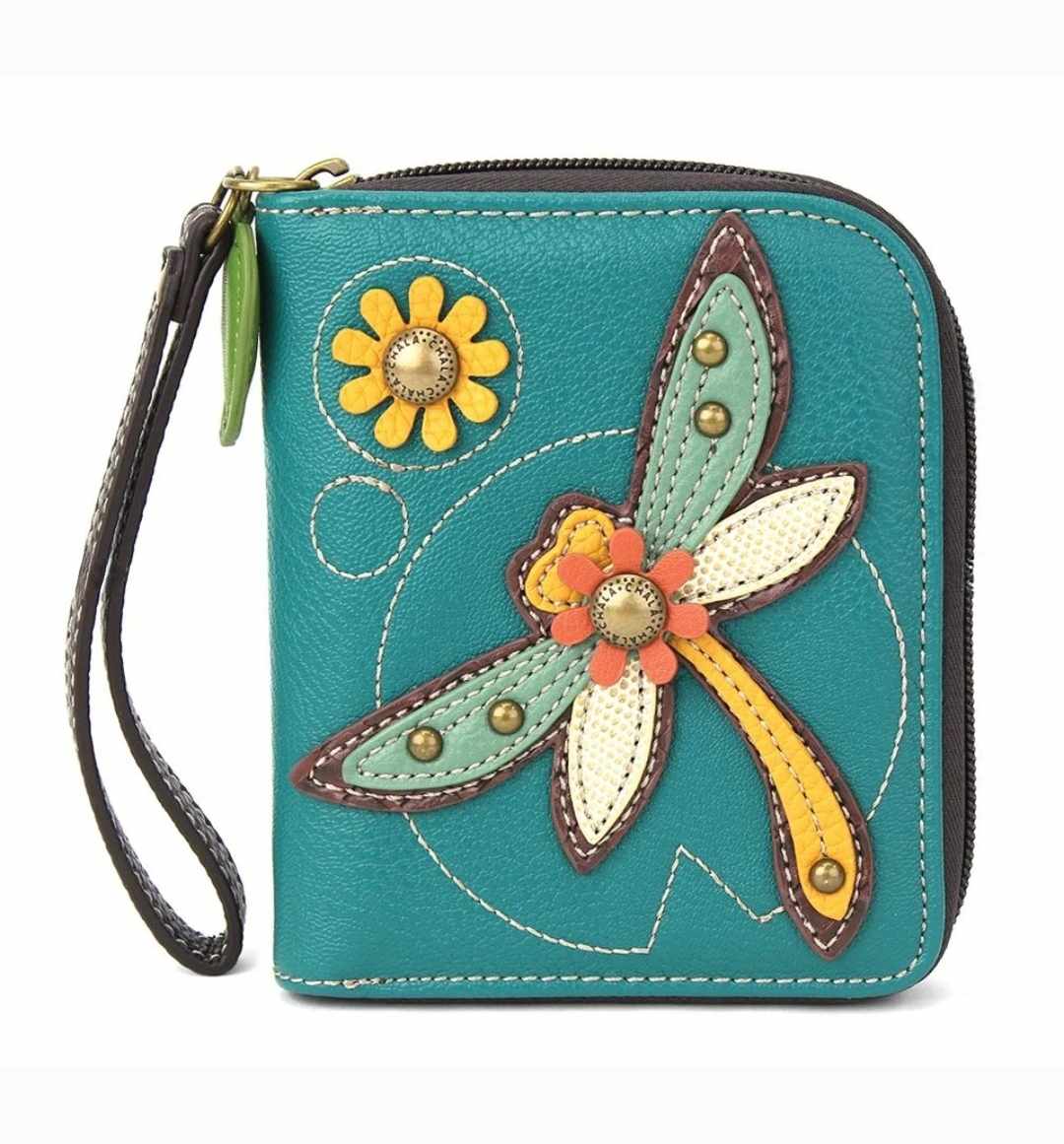 Chala Zip Around Wallet - Dragonfly (Turquoise)