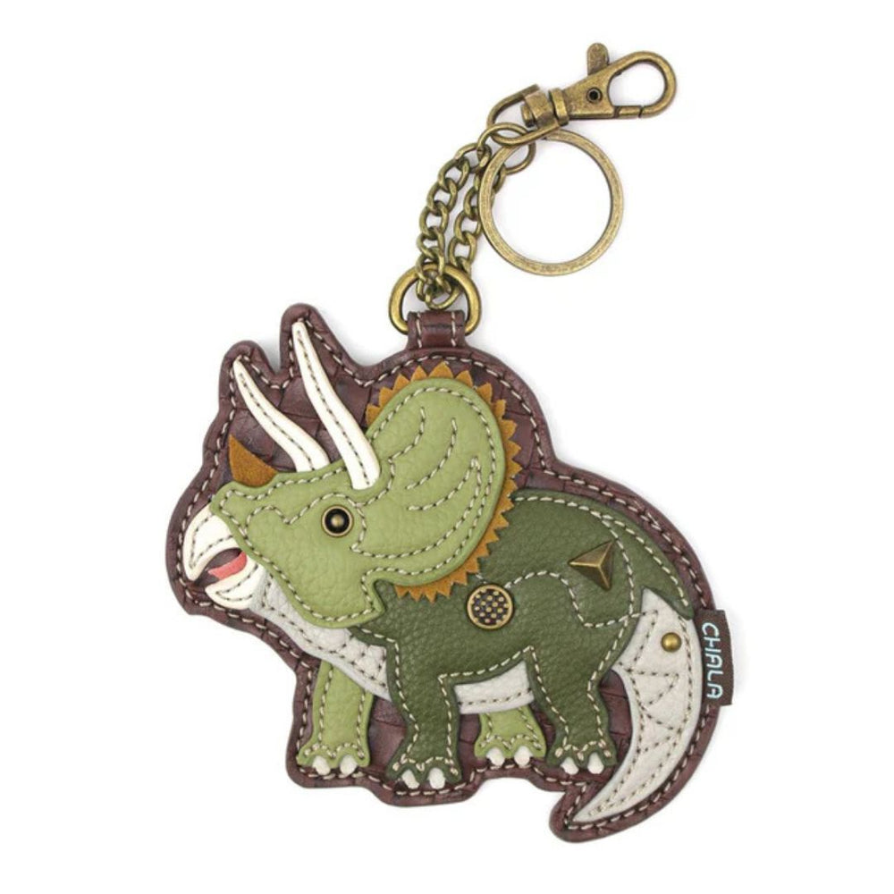 Chala Key Fob/Coin Purse - Triceratops