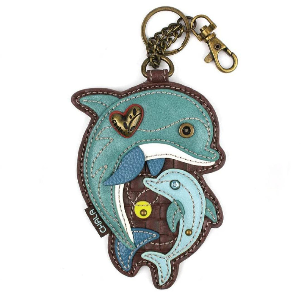 CHALA KEY FOB COIN PURSE DOLPHIN