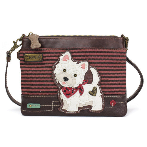 CHALA MINI CROSSBODY WESTIE BURGUNDY STRIPE