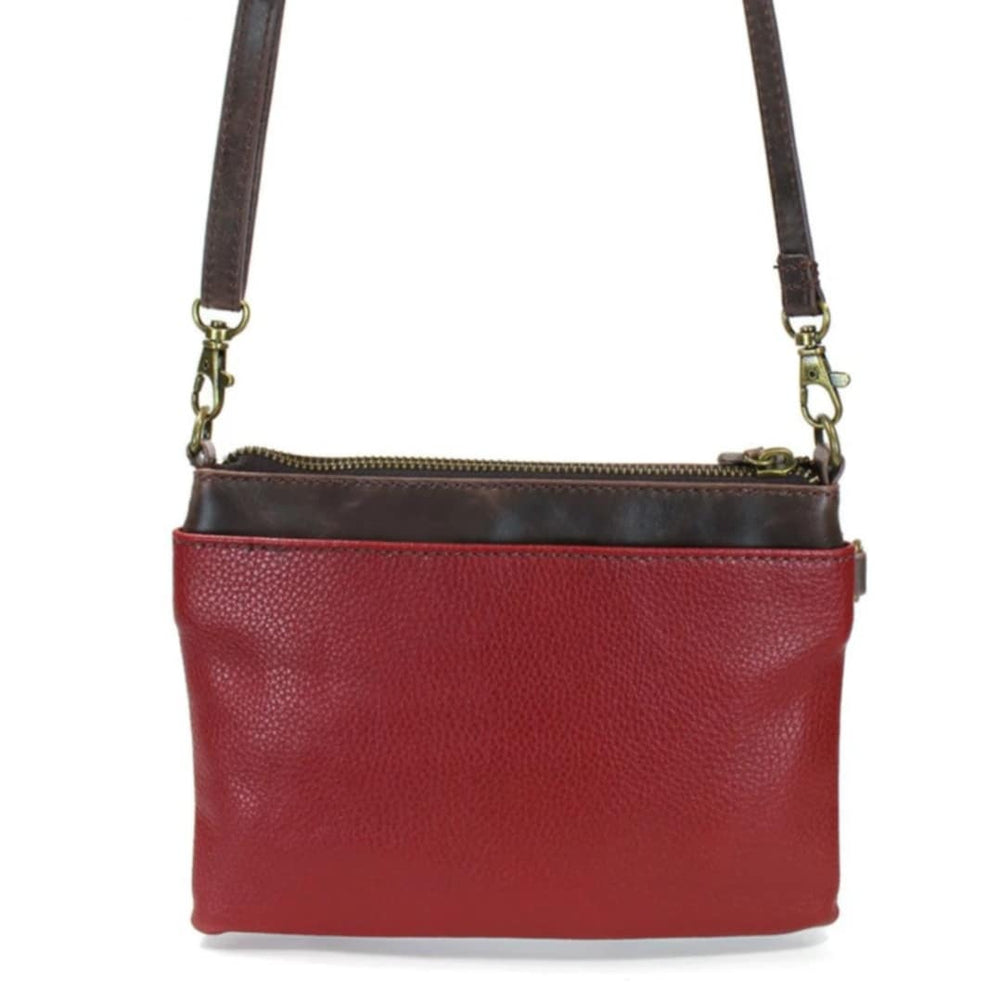 Chala Mini Crossbody Wiener Dog Burgundy