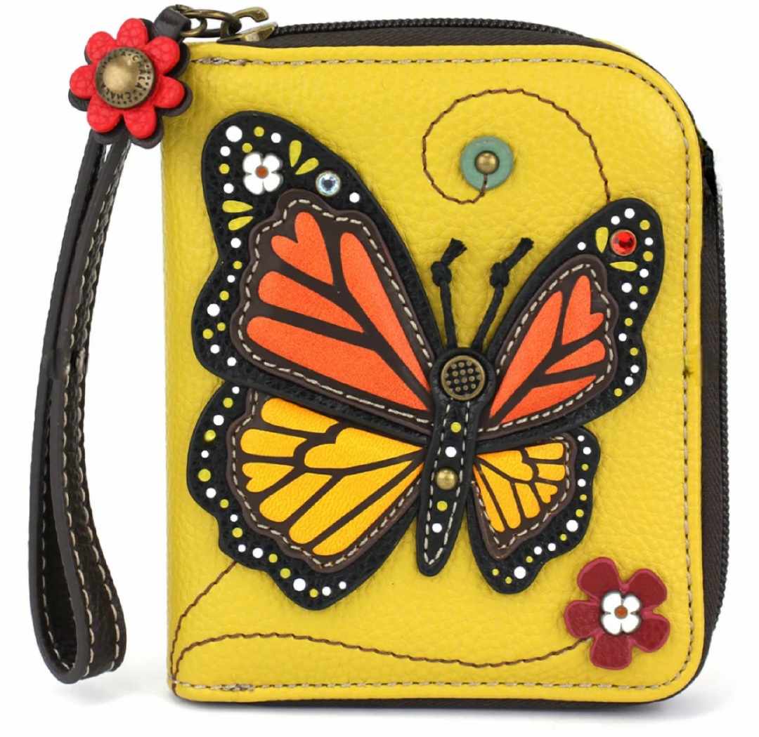 Chala Zip Around Wallet - Monarch Butterfly