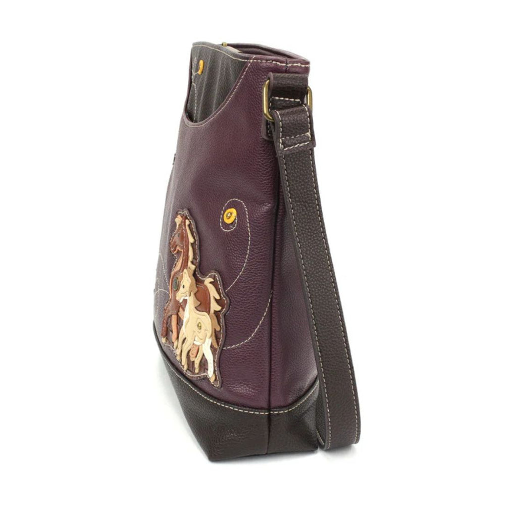 CHALA SWEET MESSENGER BAG HORSE FAMILY - plum