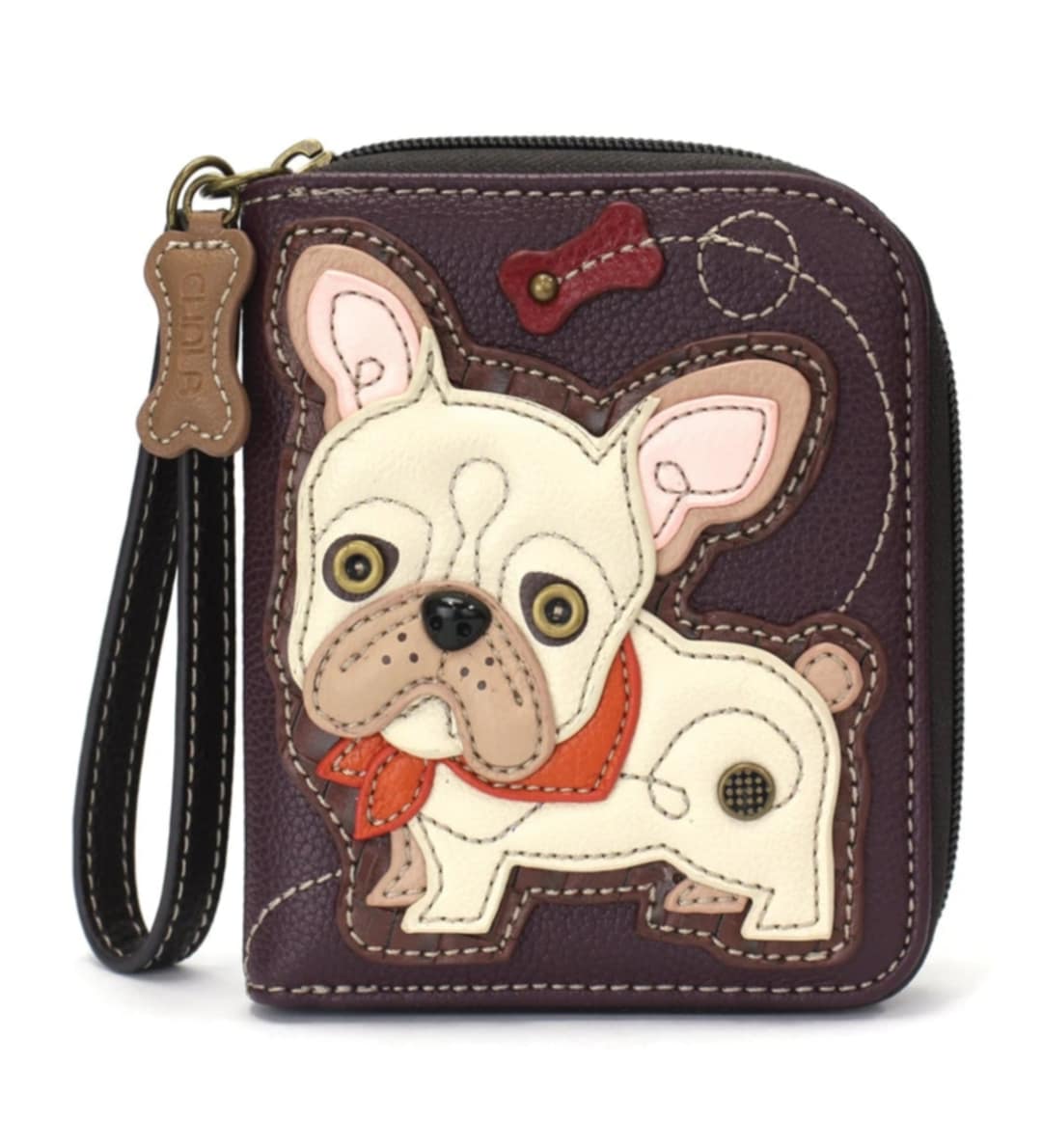 Chala Zip Around Wallet - French Bulldog