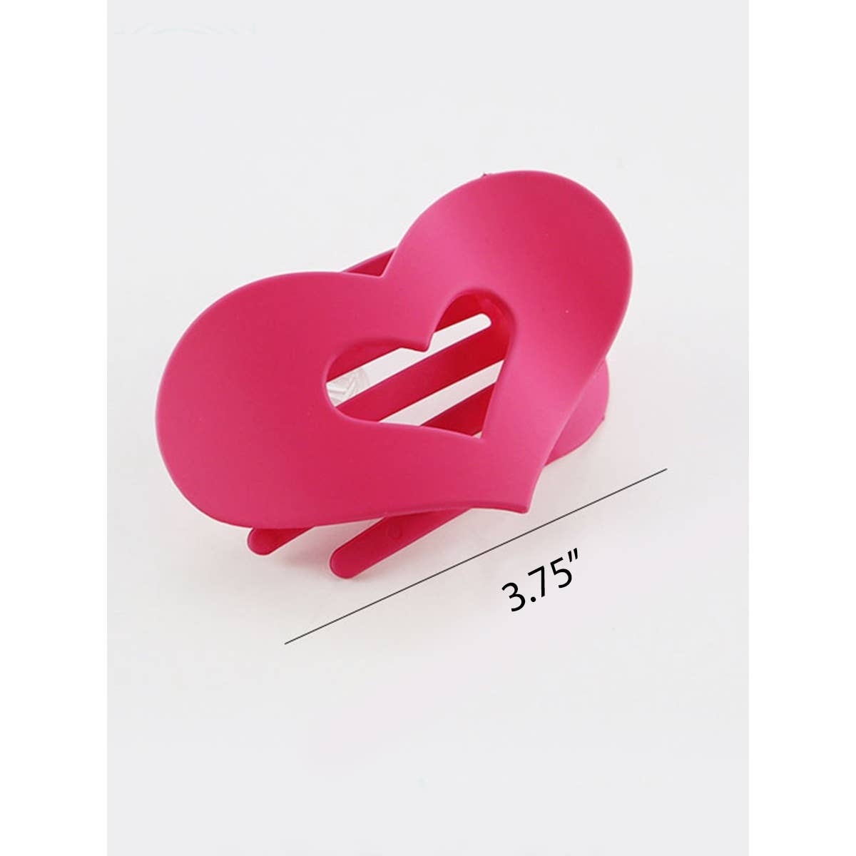 Pink Heart Flat Hair Clip