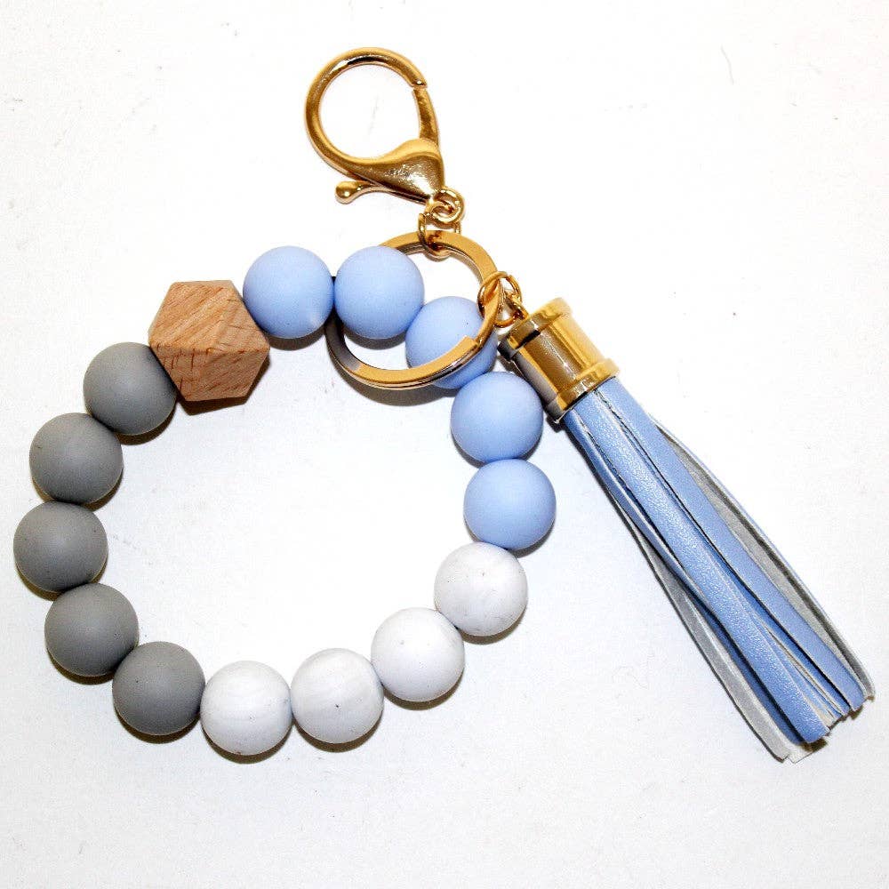 Stretchy Silicone Wristlet Key Fob Bracelet