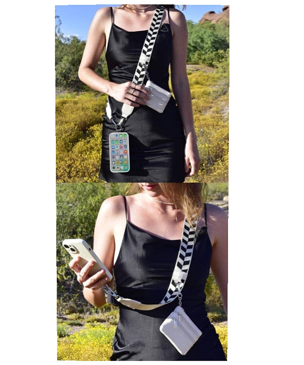 Crossbody Strap with Zipper Pouch Phone Holder