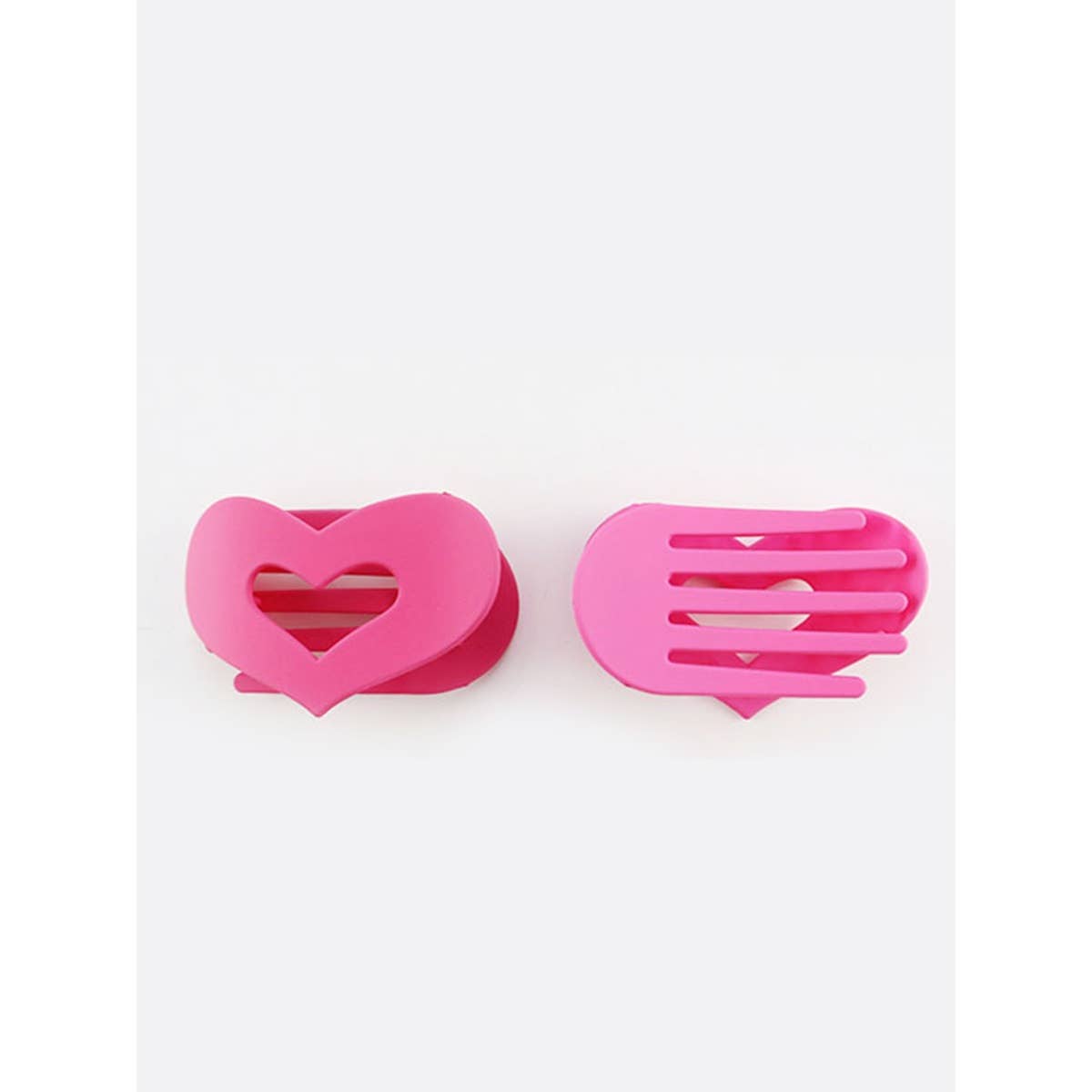 Pink Heart Flat Hair Clip