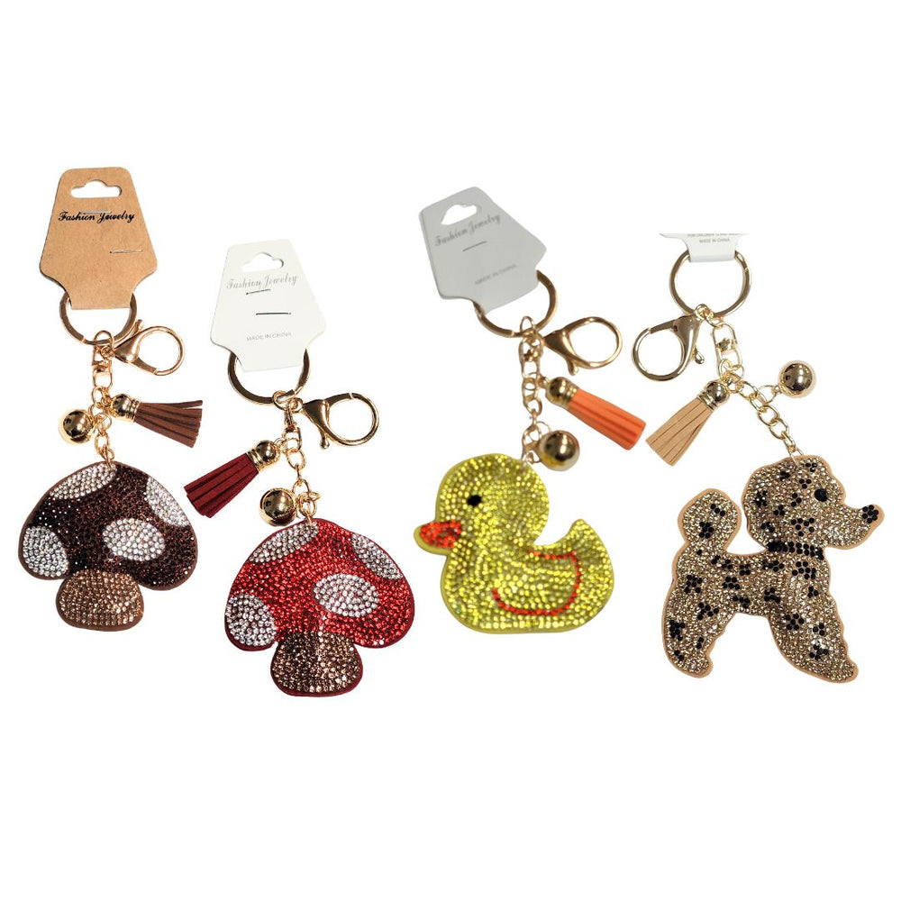 Glitzy Puffed Keychains