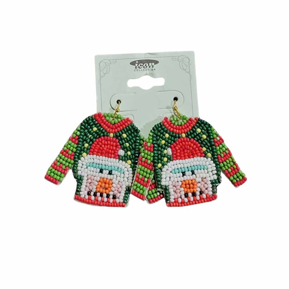 Ugly Sweater Beaded Earrings