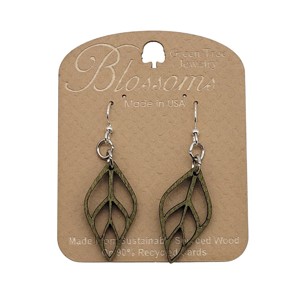 Flame Blossom Leaf Earrings