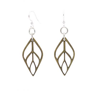 Flame Blossom Leaf Earrings