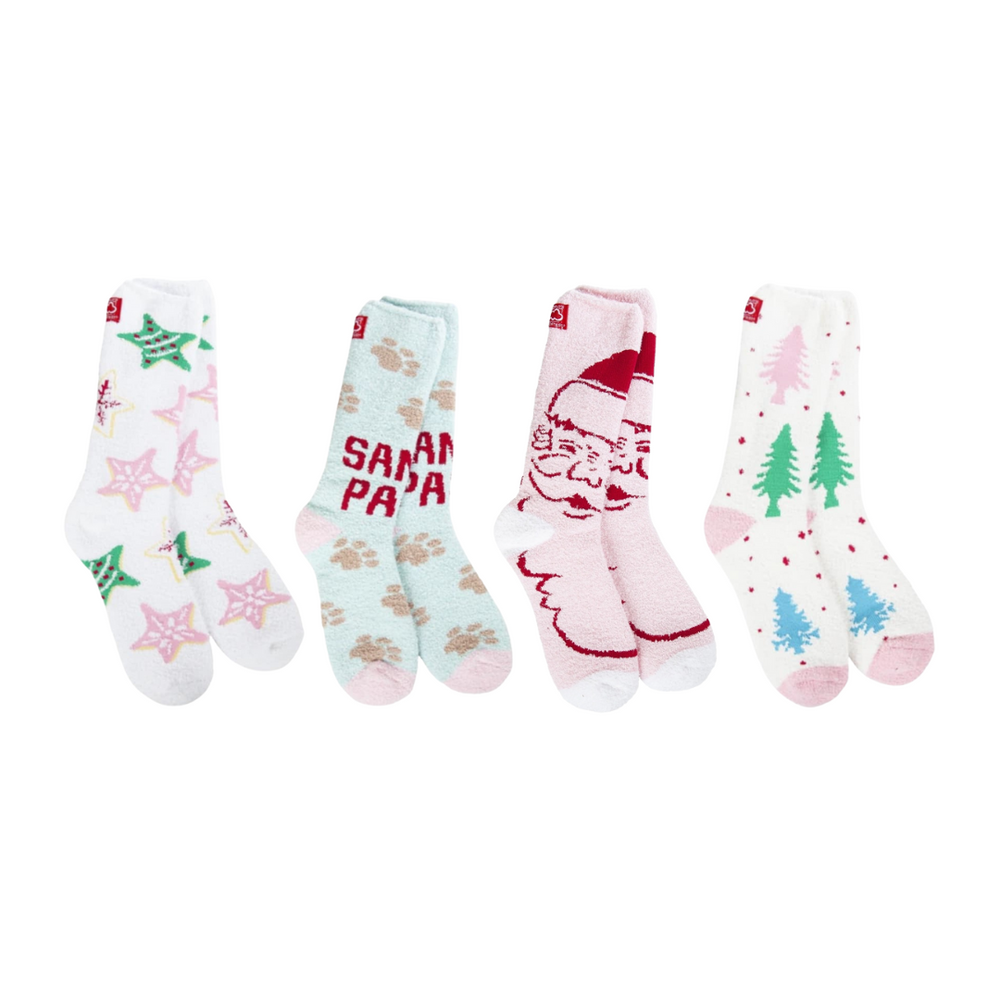 Holiday Christmas Cozy Crew Socks