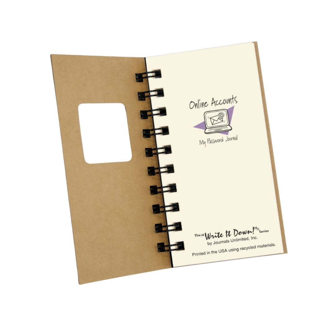 Online Accounts, My Password Mini Journal