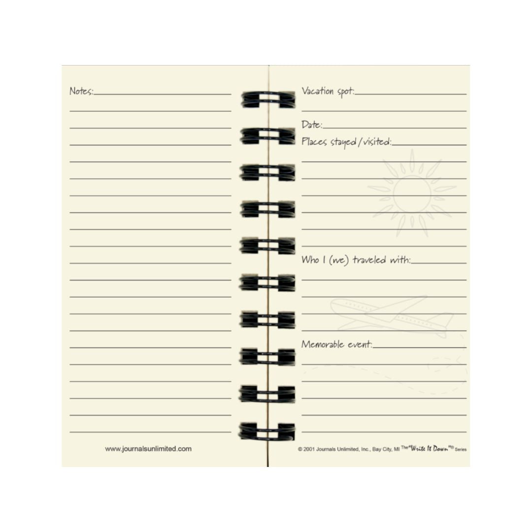Vacation – The Traveler’s Mini Journal – Blue