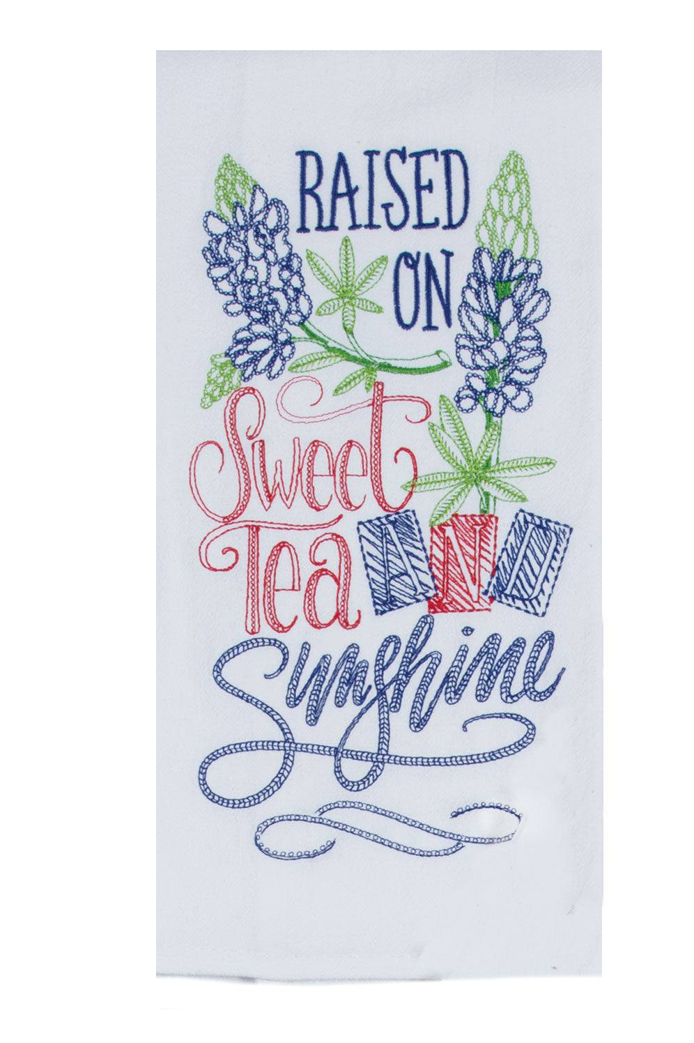 Sweet Tea Embroidered Flour Sack Towel