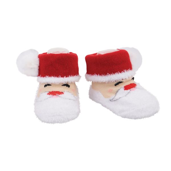 Santa Hat and Sock Baby Set