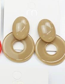 Jelly Oval Ring Earrings
