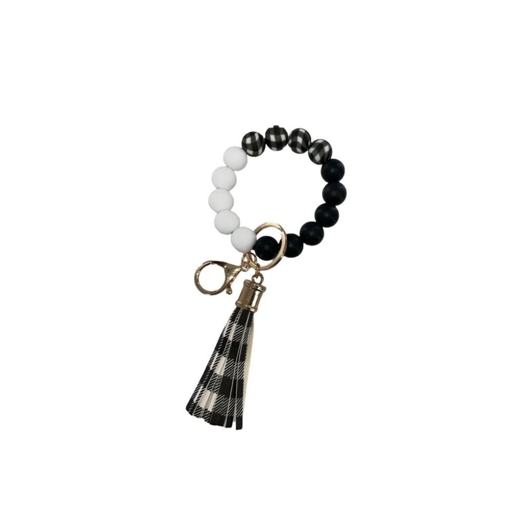 Stretchy Silicone Wristlet Key Fob Bracelet