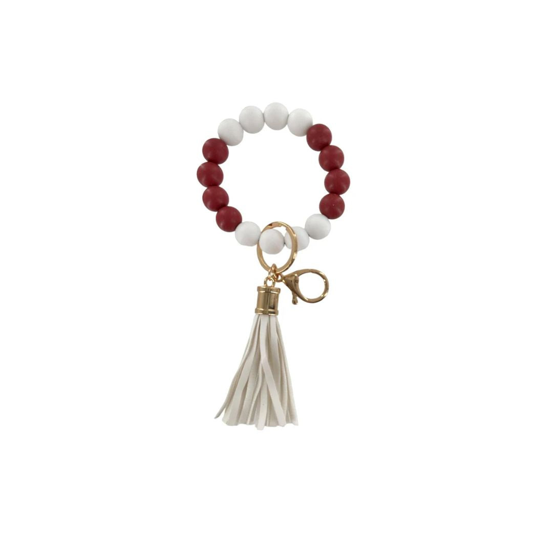 Stretchy Silicone Wristlet Key Fob Bracelet