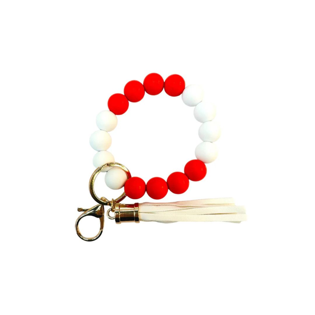 Stretchy Silicone Wristlet Key Fob Bracelet