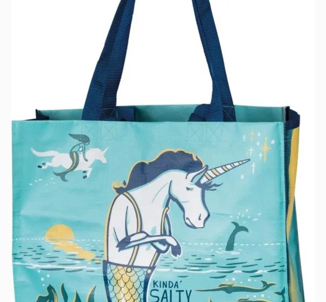 Kinda' Salty About Not Being A Mermaid Large Market Tote Bag