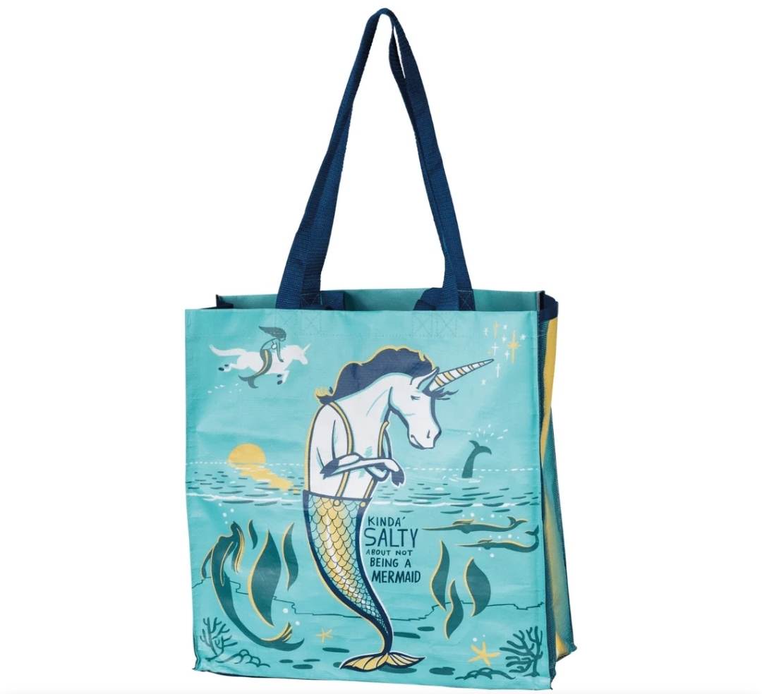 Kinda' Salty About Not Being A Mermaid Large Market Tote Bag
