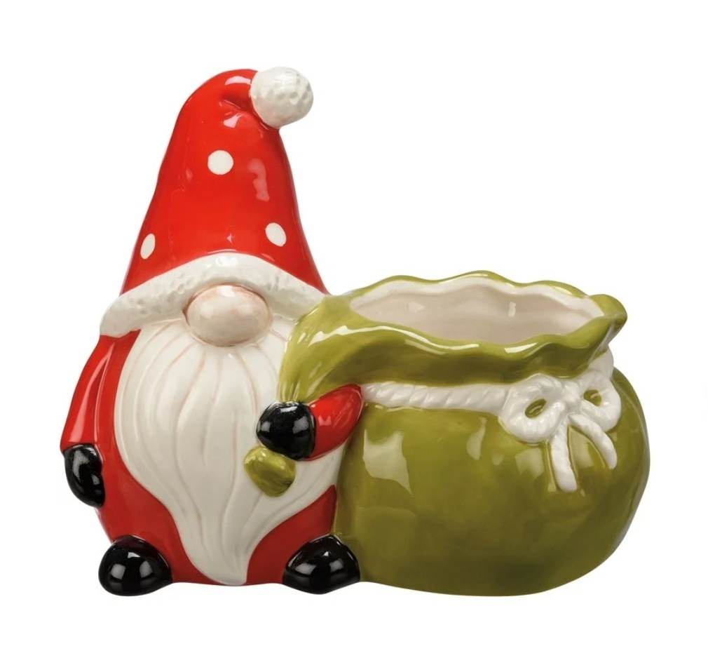 Santa’s Bag Candle Holder Candy Dish