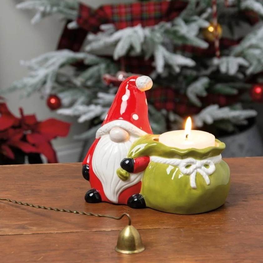 Santa’s Bag Candle Holder Candy Dish