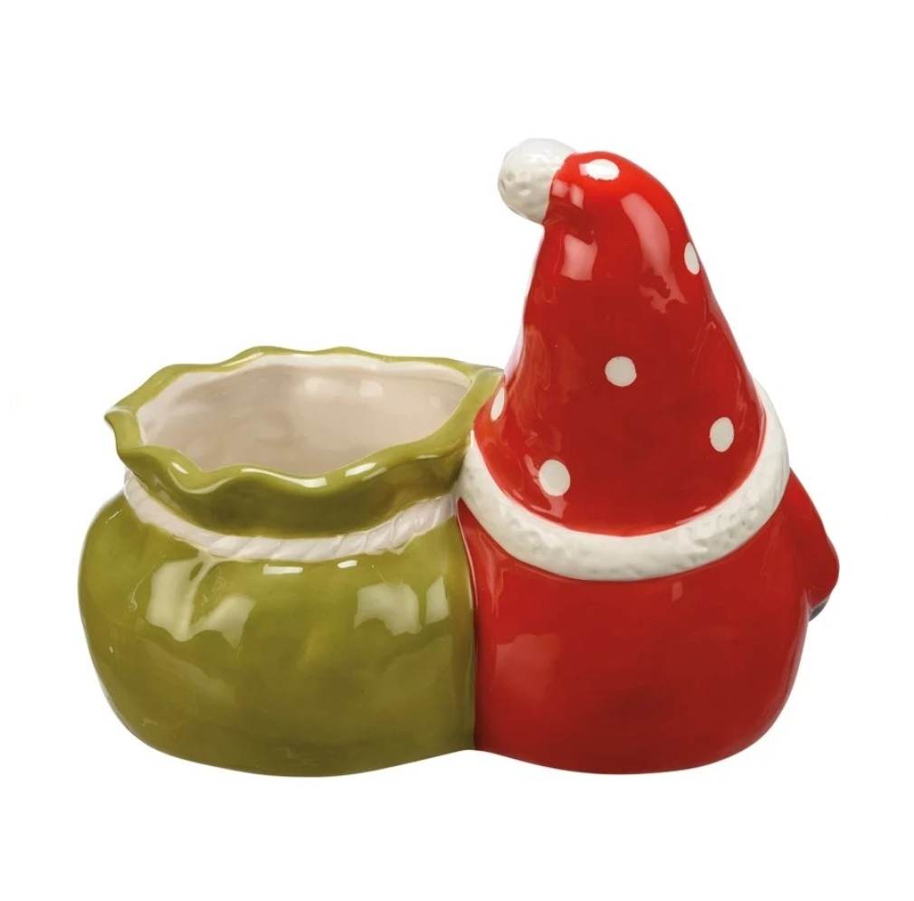 Santa’s Bag Candle Holder Candy Dish