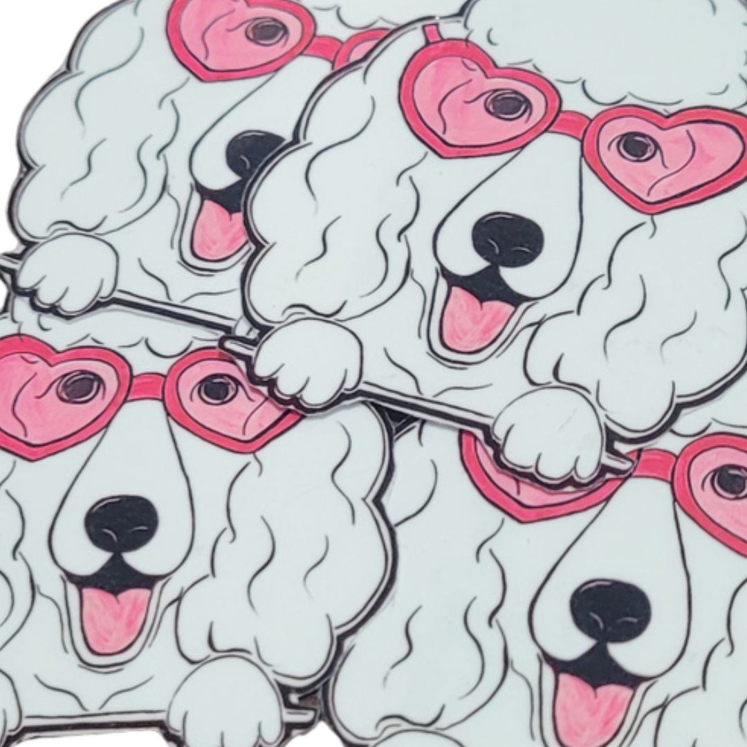 Poodle Love Waterproof Mini Sticker
