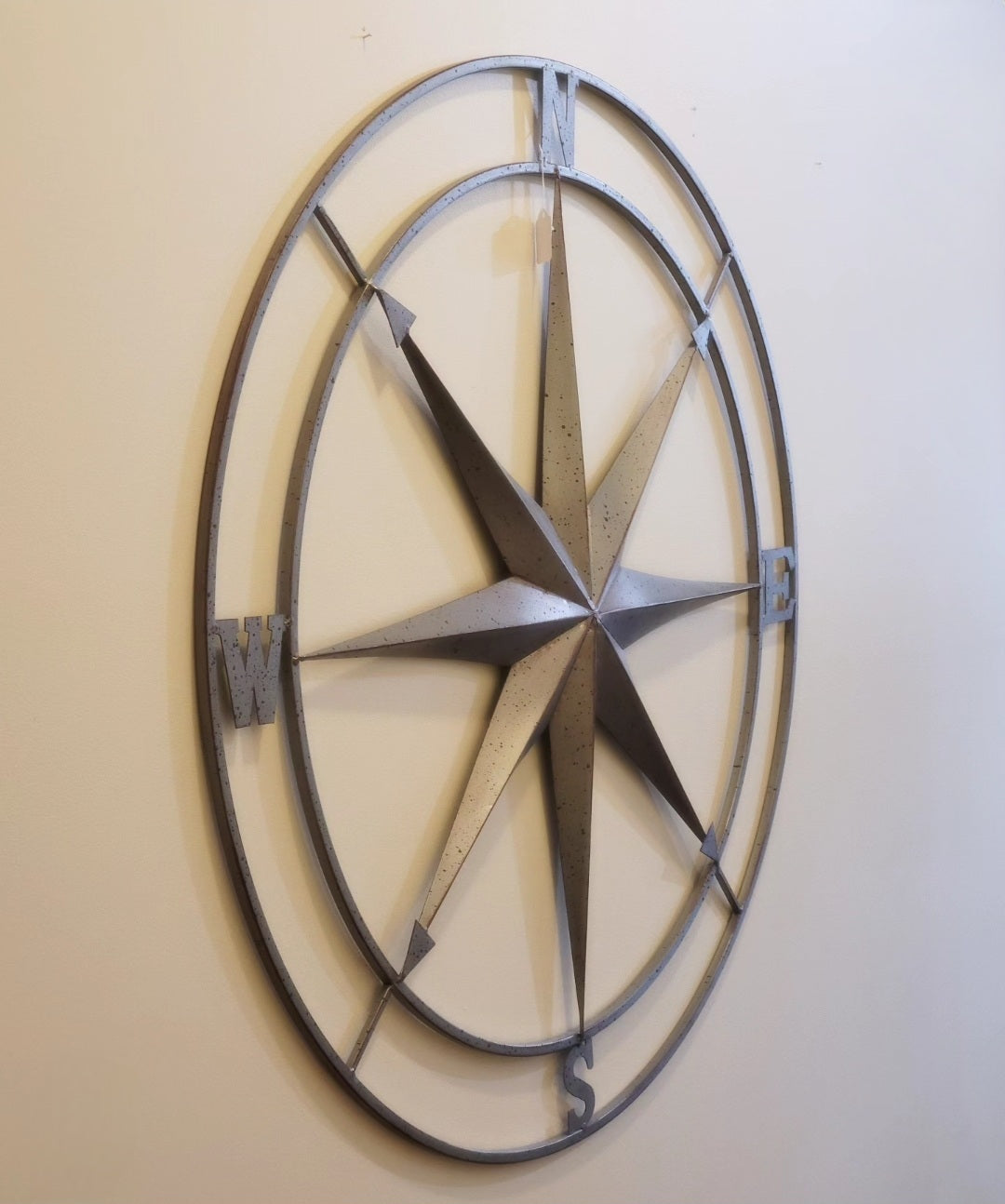 Large Compass Rose Tin Wall Decor