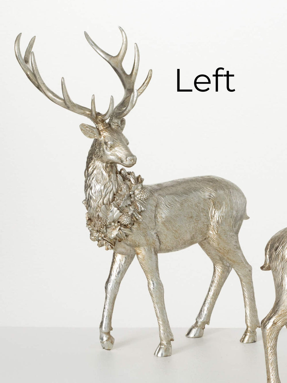 REGAL SILVER DEER FIGURINE