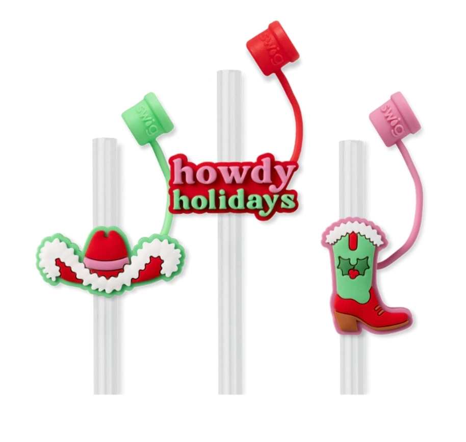 Swig Howdy Holidays Straw Topper Set