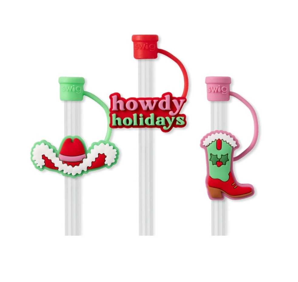 Swig Howdy Holidays Straw Topper Set