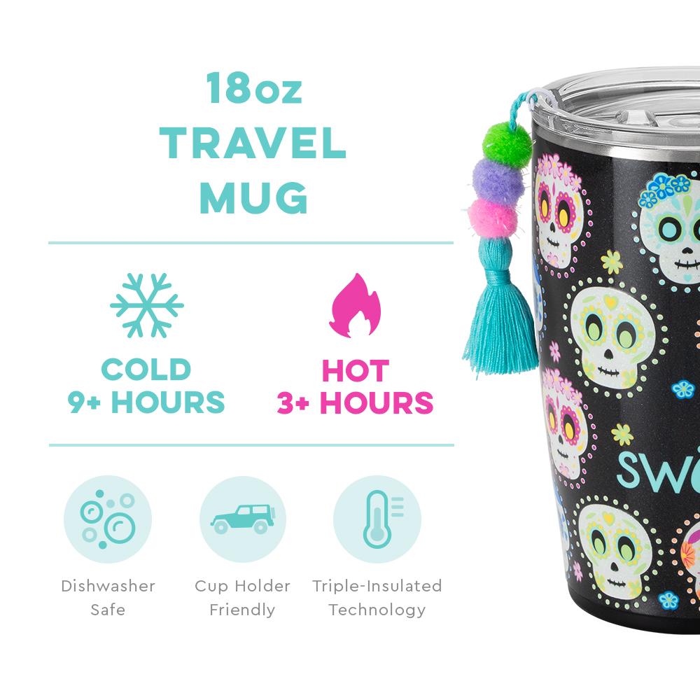 Swig Life Sugar Skulls Travel Mug 18 oz