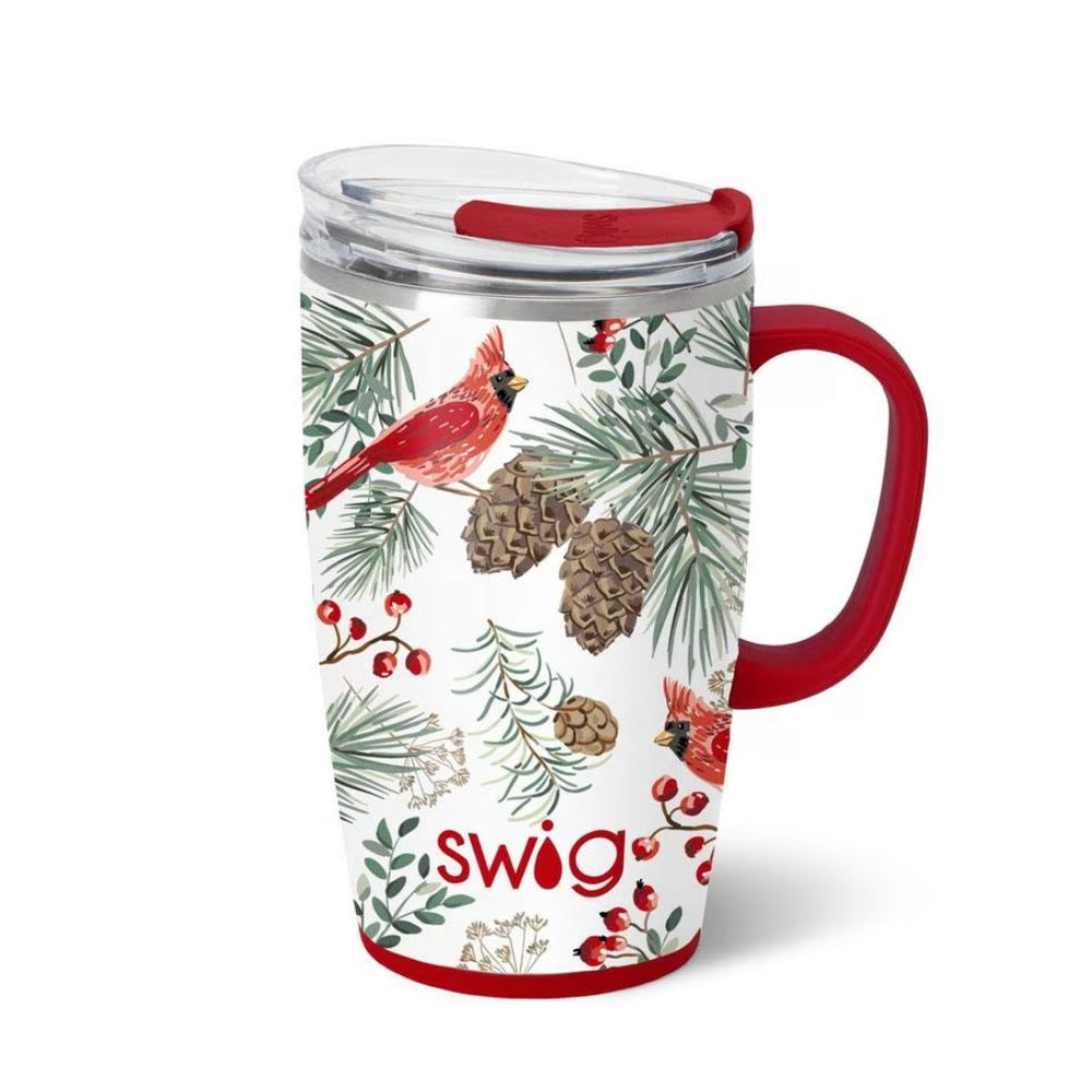 Winter Cardinals Travel Mug 18oz