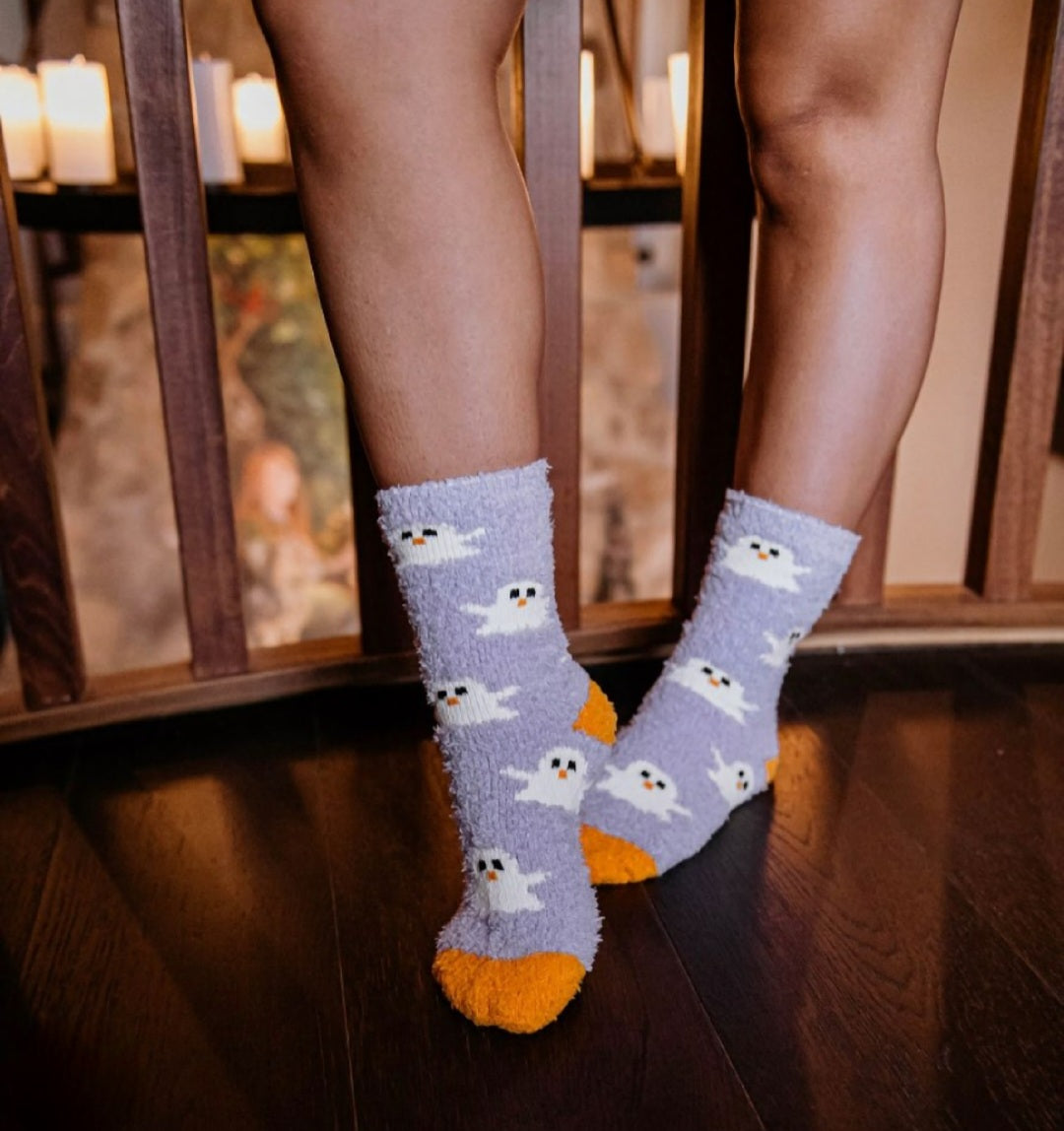 Holiday Halloween Cozy Winter Crew Socks Boo-gie